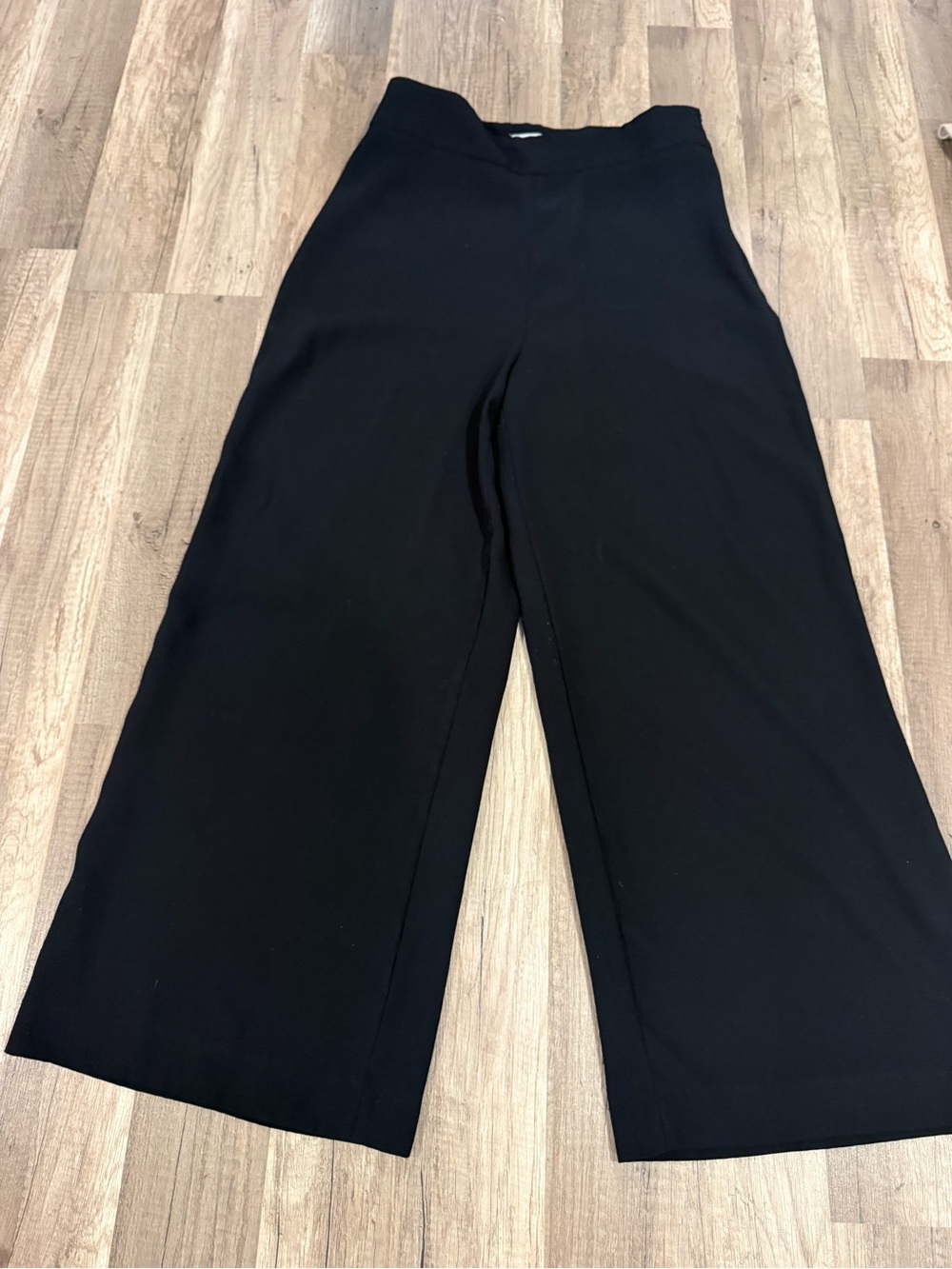 ZARA Black Wide-Leg Women's Pants